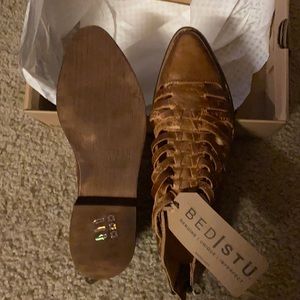 NWT/NIB Bed Stu Las Cruces Tan Lux woven flats 6.5